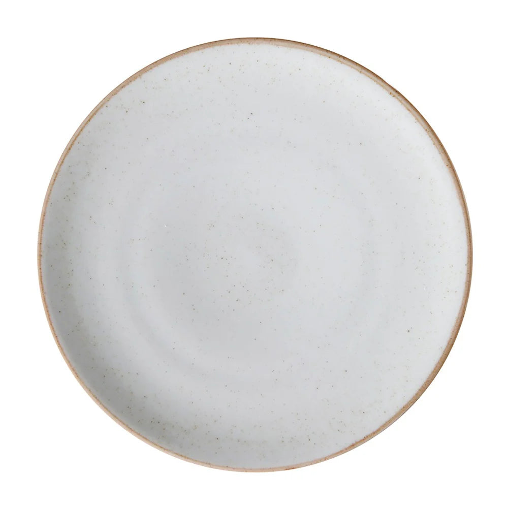 Plato Llano Coupe 28 Cm Blanco/Beige Artisan