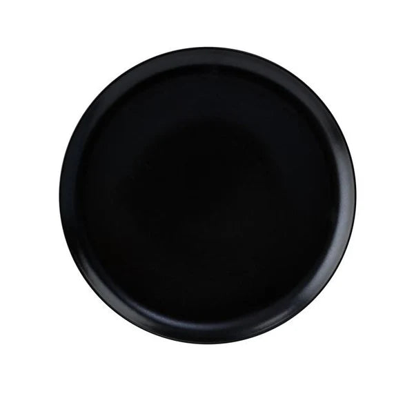 Plato Redondo Porcelana Negro 28cm Negro Corona