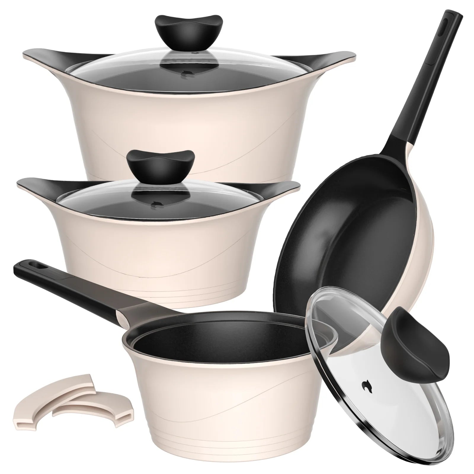 Batería  Aluminio Fundido 7 piezas Fortis Beige