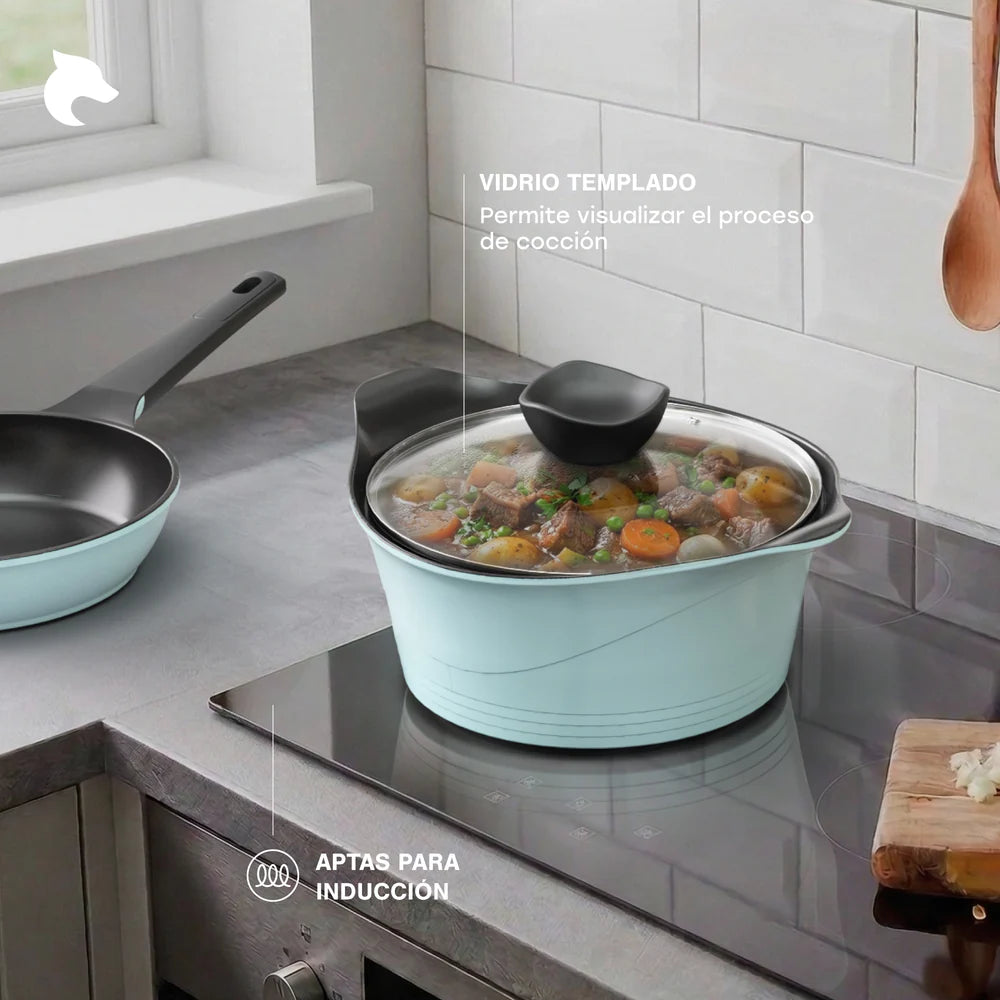 Batería Aluminio Fundido 7 piezas Fortis Ice