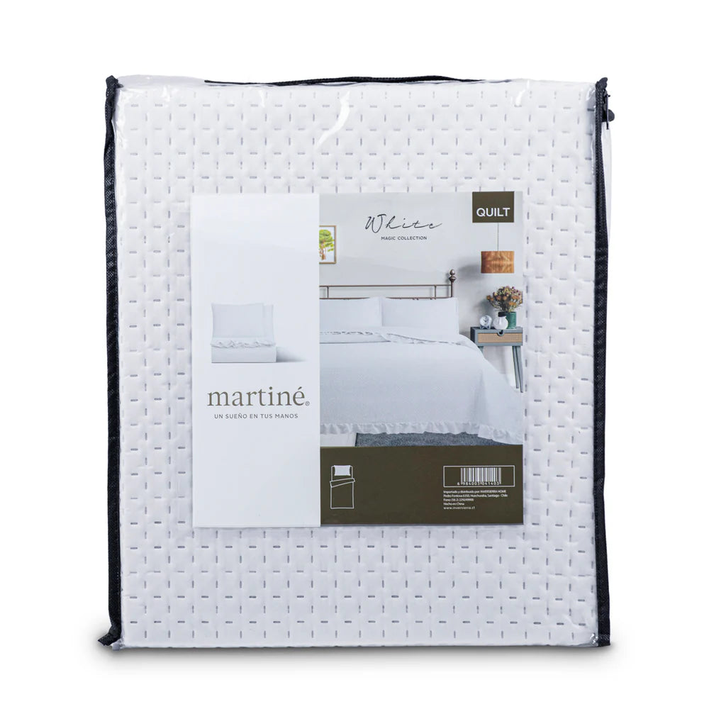 Magic Collection de Quilts Martiné en color Blanco QUEEN.