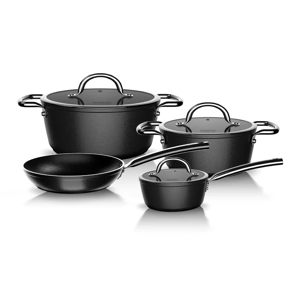 Batería de Cocina 7 Piezas Aluminio Forjado Antiadherente