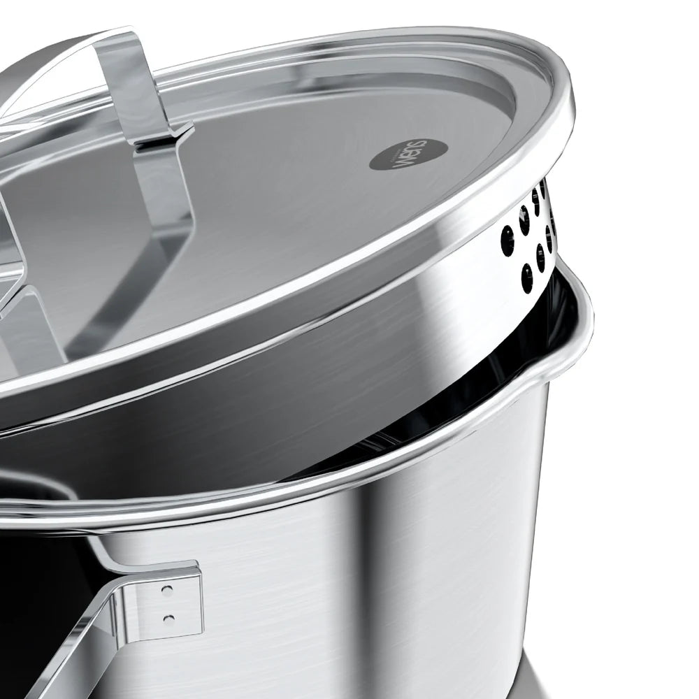 Batería de Cocina 7 Piezas Acero Inoxidable 550-7SS