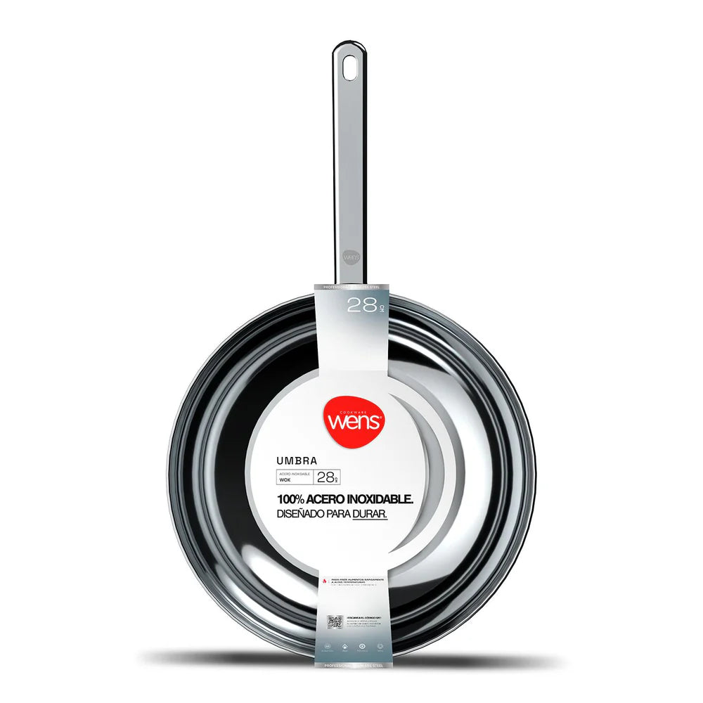 Wok de Acero Inoxidable 28 cm Umbra Wens