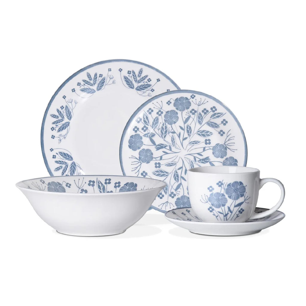 Juego de Vajilla 30 Piezas de Porcelana Decorada Modelo Hannah