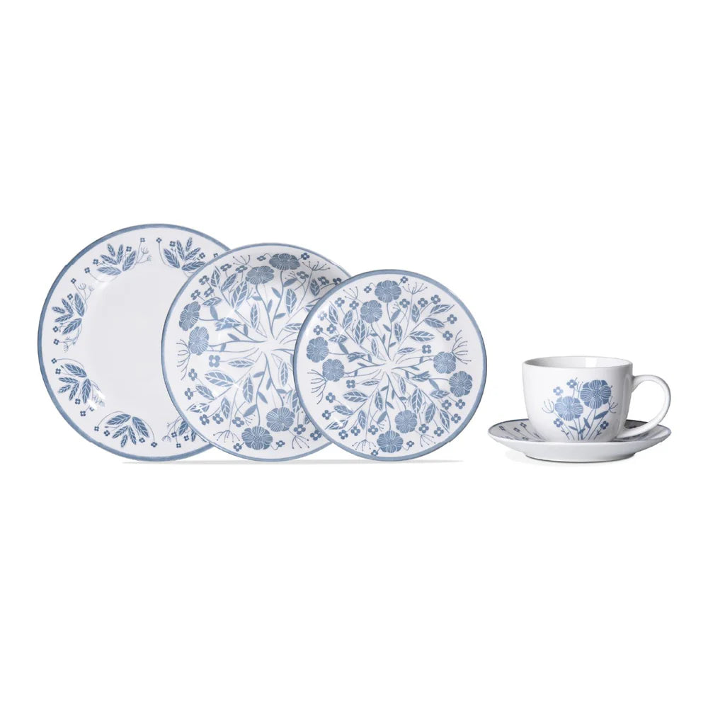 Juego de Vajilla 30 Piezas de Porcelana Decorada Modelo Hannah